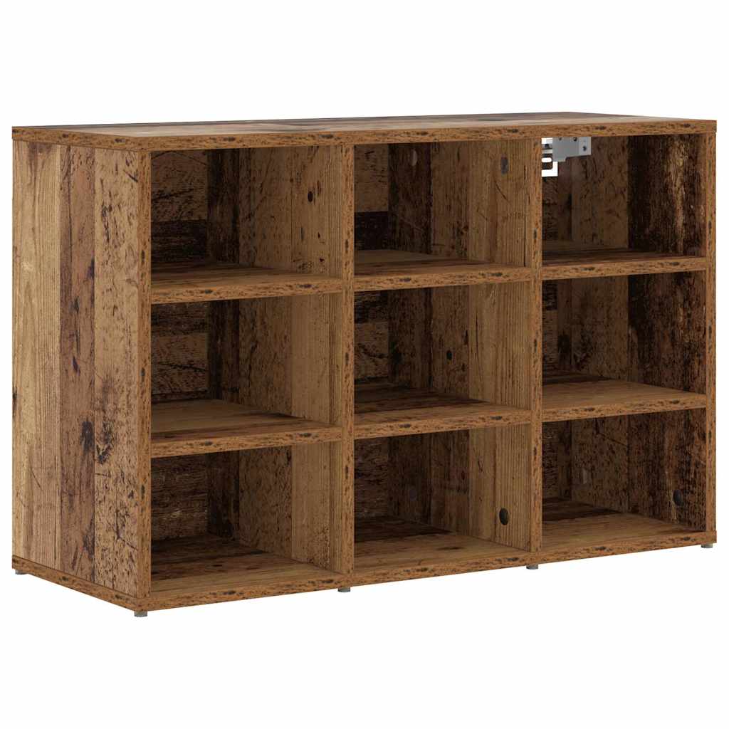 Schuhschrank mit Regal Altholz 77,5 x 30 x 51 cm Holzwerkstoff
