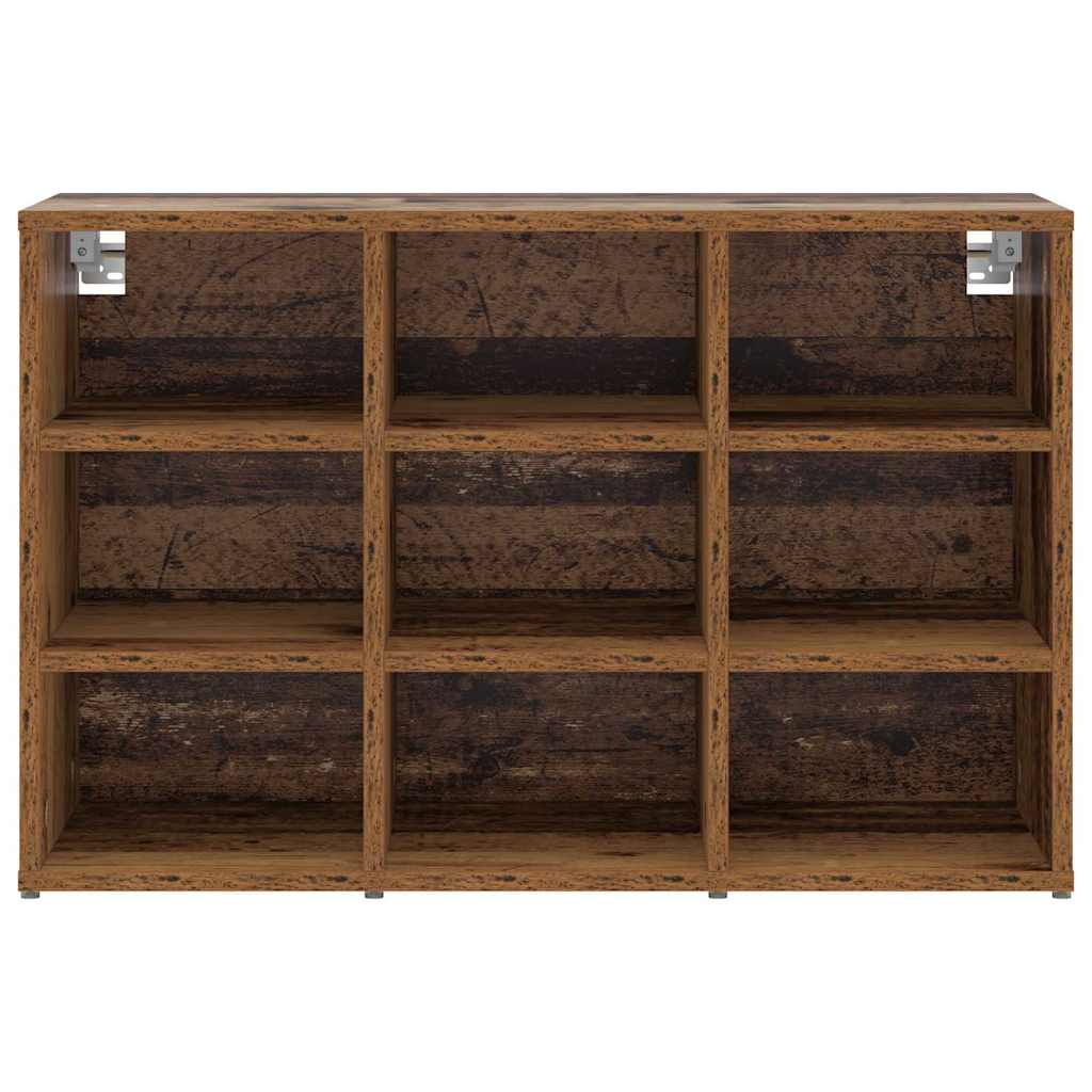 Schuhschrank mit Regal Altholz 77,5 x 30 x 51 cm Holzwerkstoff