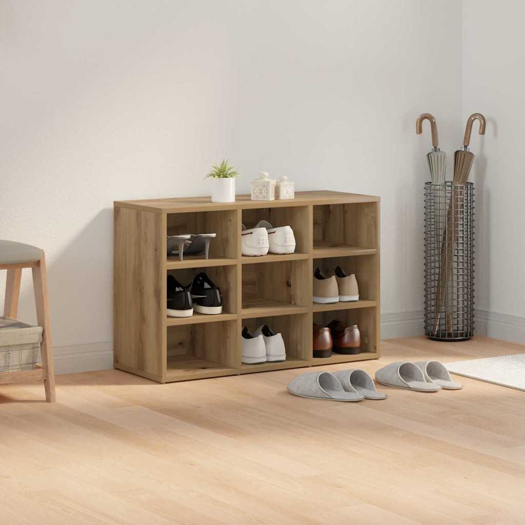 Schuhschrank Artisan-Eiche 77,5 x 30 x 51 cm Holzwerkstoff