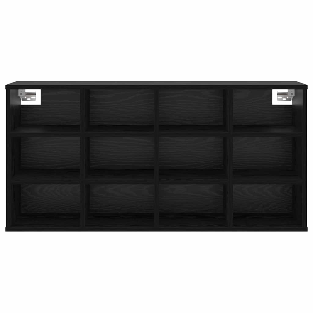 Schuhschrank mit Regal Schwarz Eichen-Optik 103 x 30 x 51 cm