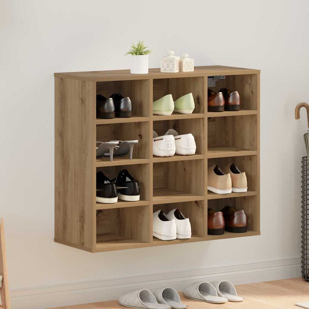 Schuhschrank Artisan-Eiche 77,5 x 30 x 67 cm Holzwerkstoff