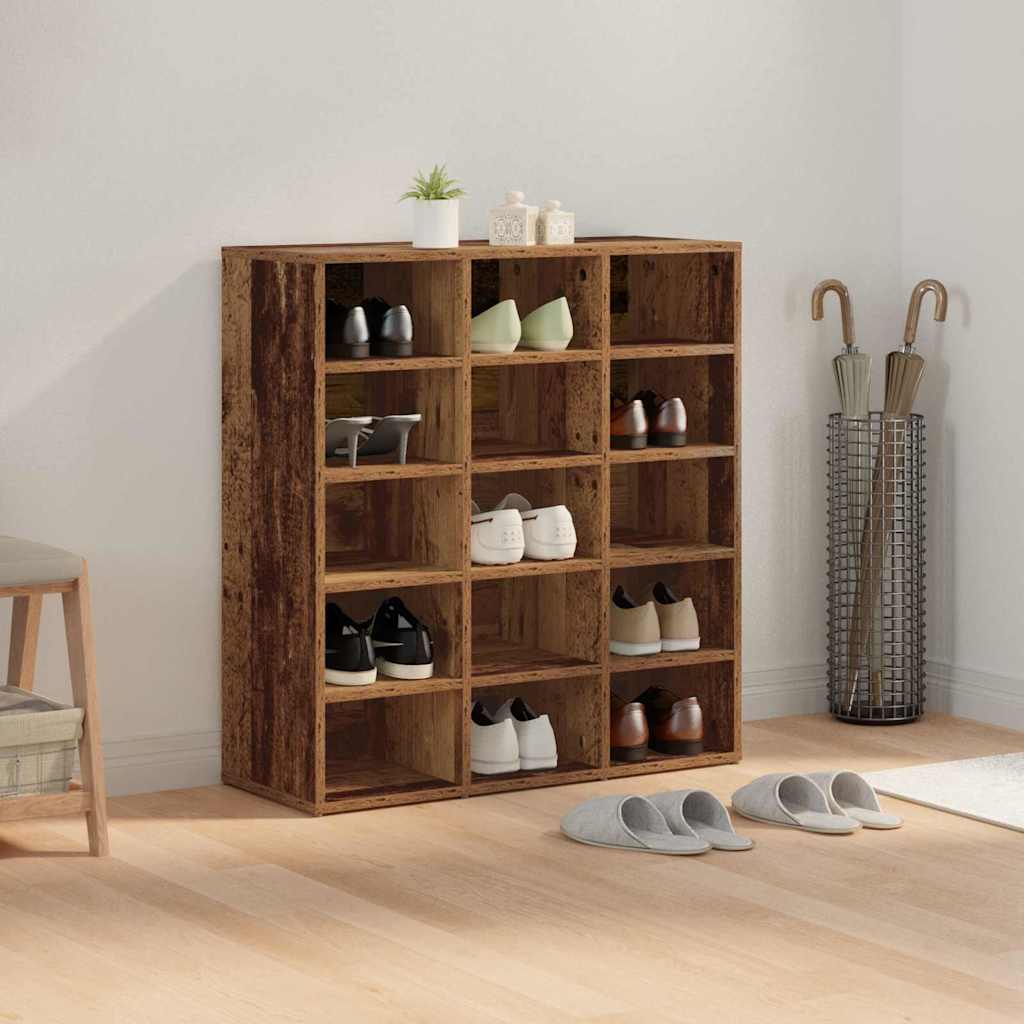 Schuhschrank Altholz 77,5 x 30 x 83,5 cm Holzwerkstoff