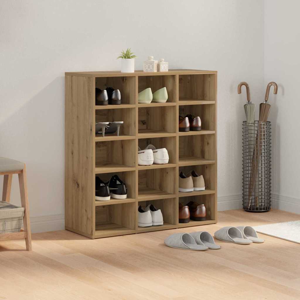 Schuhschrank Artisan-Eiche 77,5 x 30 x 83,5 cm Holzwerkstoff