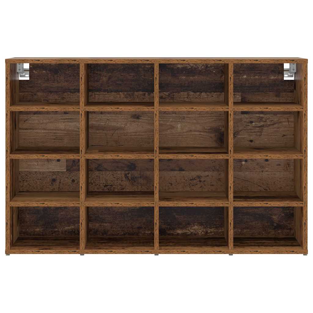 Schuhschrank mit Regal Altholz 103 x 30 x 67 cm Holzwerkstoff