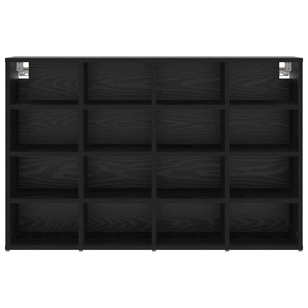 Schuhschrank mit Regal Schwarz Eichen-Optik 103 x 30 x 67 cm