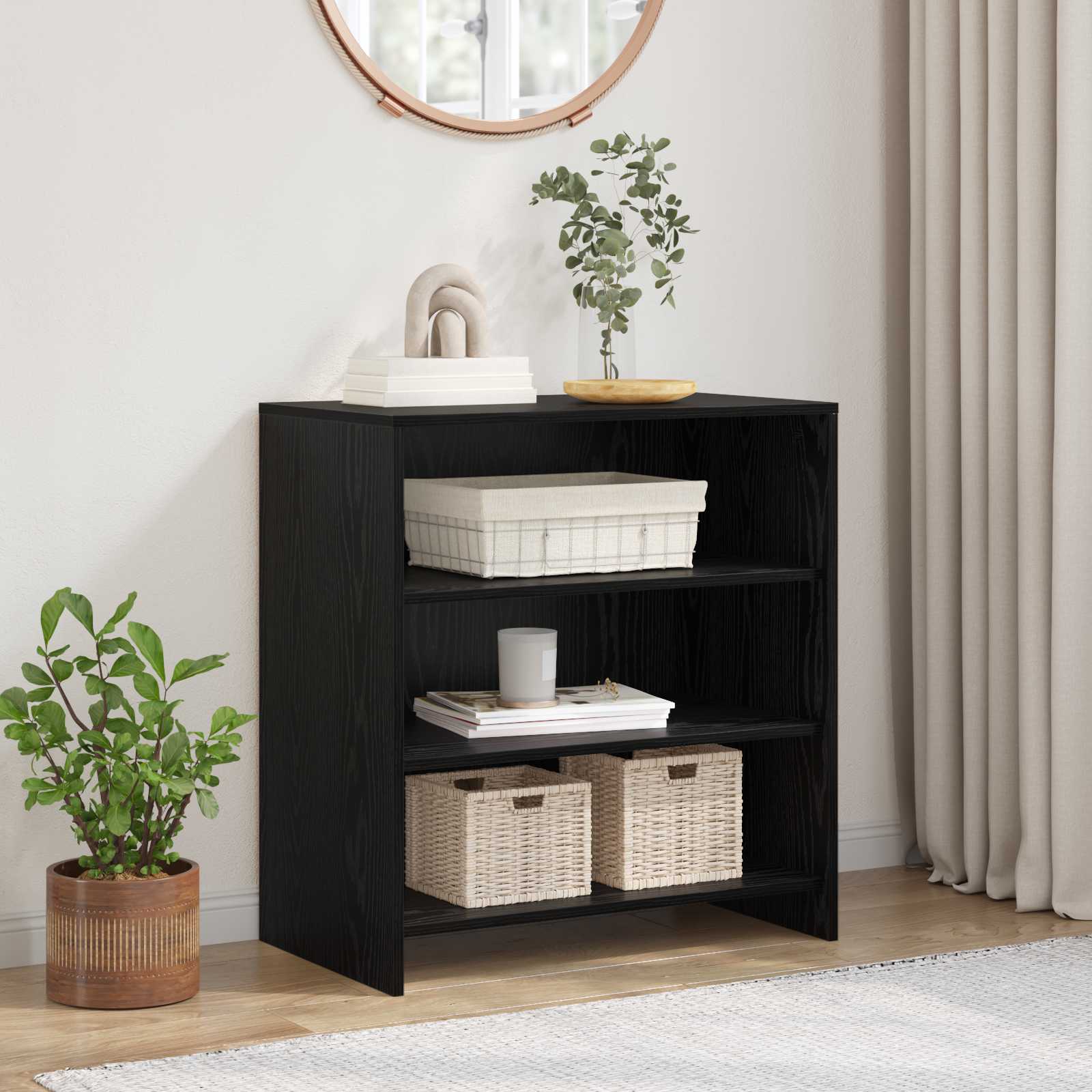 Sideboard Schwarz 70 x 41 x 75 cm Holzwerkstoff
