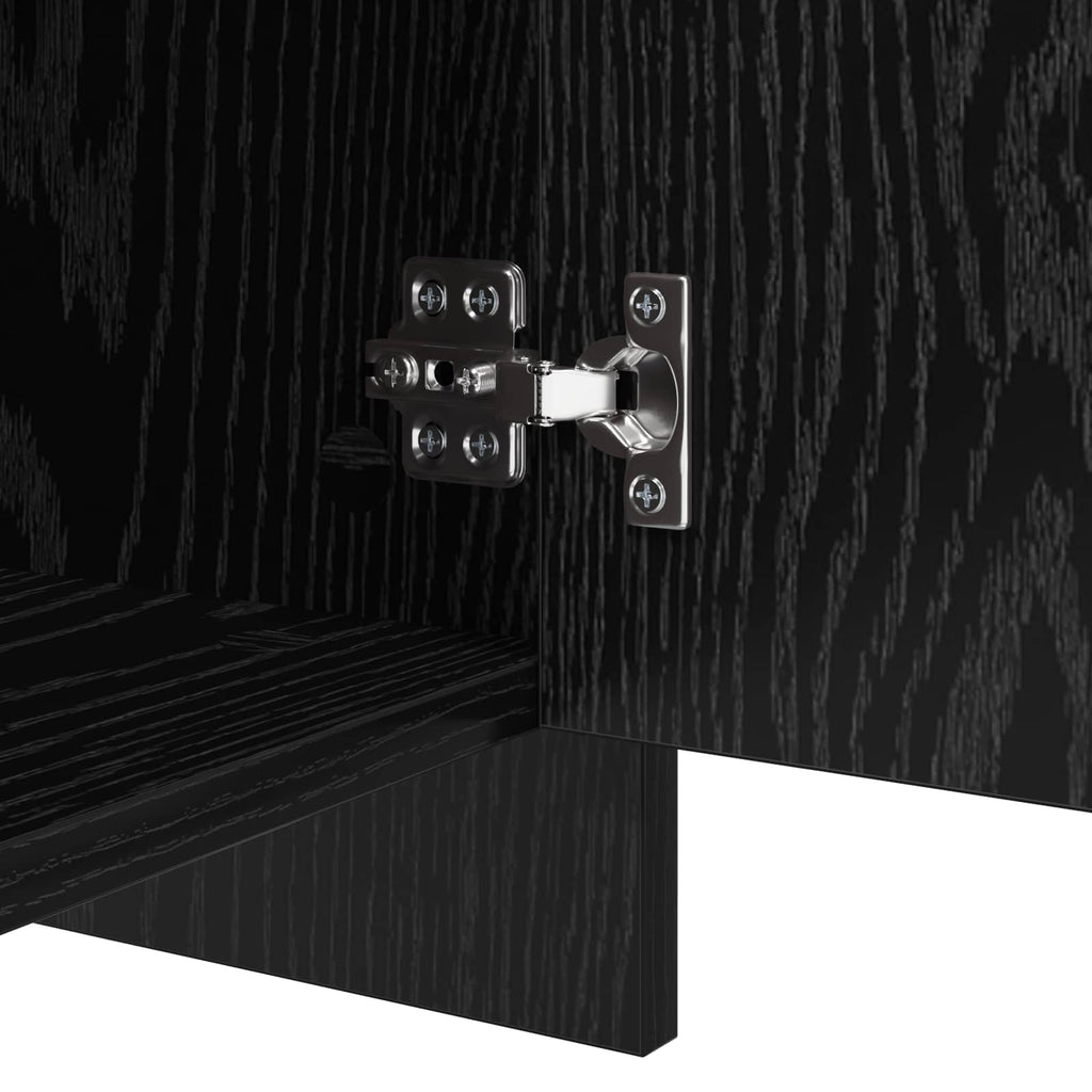 Sideboard Schwarz Eichen-Optik 70 x 41 x 75 cm Holzwerkstoff