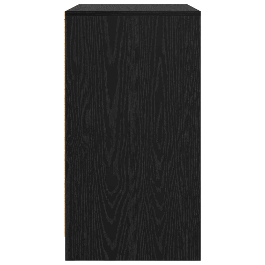 Sideboard Schwarz Eichen-Optik 70 x 41 x 75 cm Holzwerkstoff