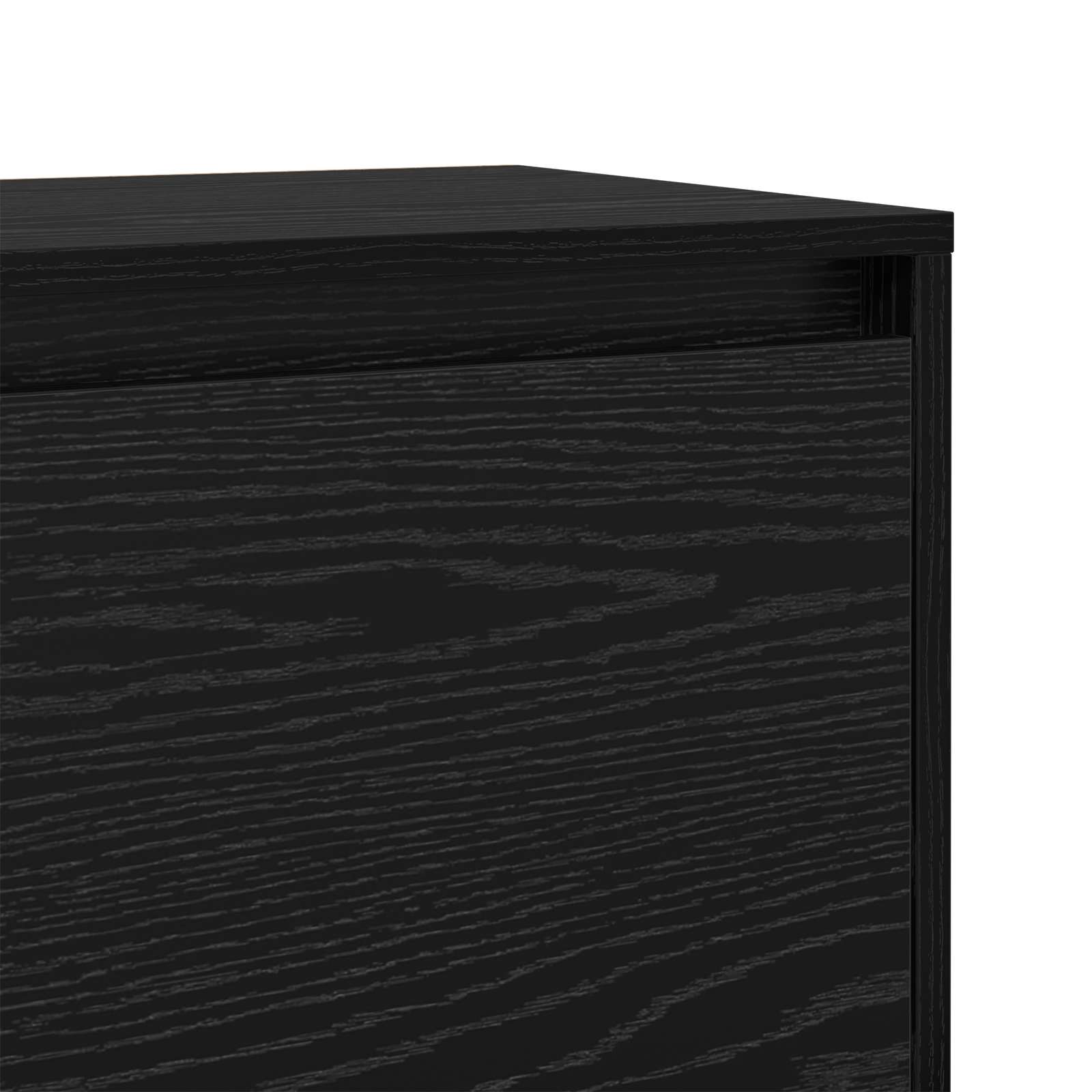 Nachttisch Schwarz Eichen-Optik 45 x 34 x 44,5 cm Holzwerkstoff