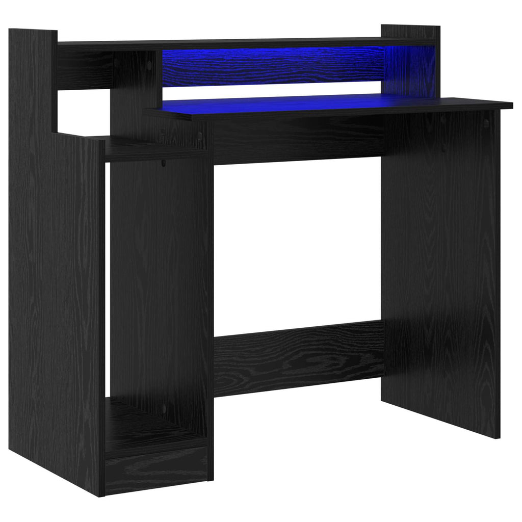 Schreibtisch Schwarz Eichen-Optik 97 x 45 x 90 cm Holzwerkstoff