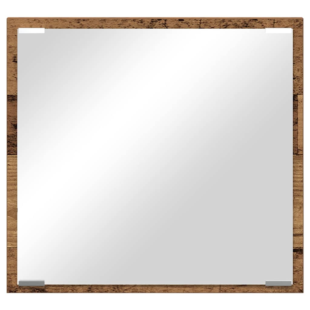 LED-Badezimmerspiegel Altholz 40 x 37 x 8.5 cm Holzwerkstoff