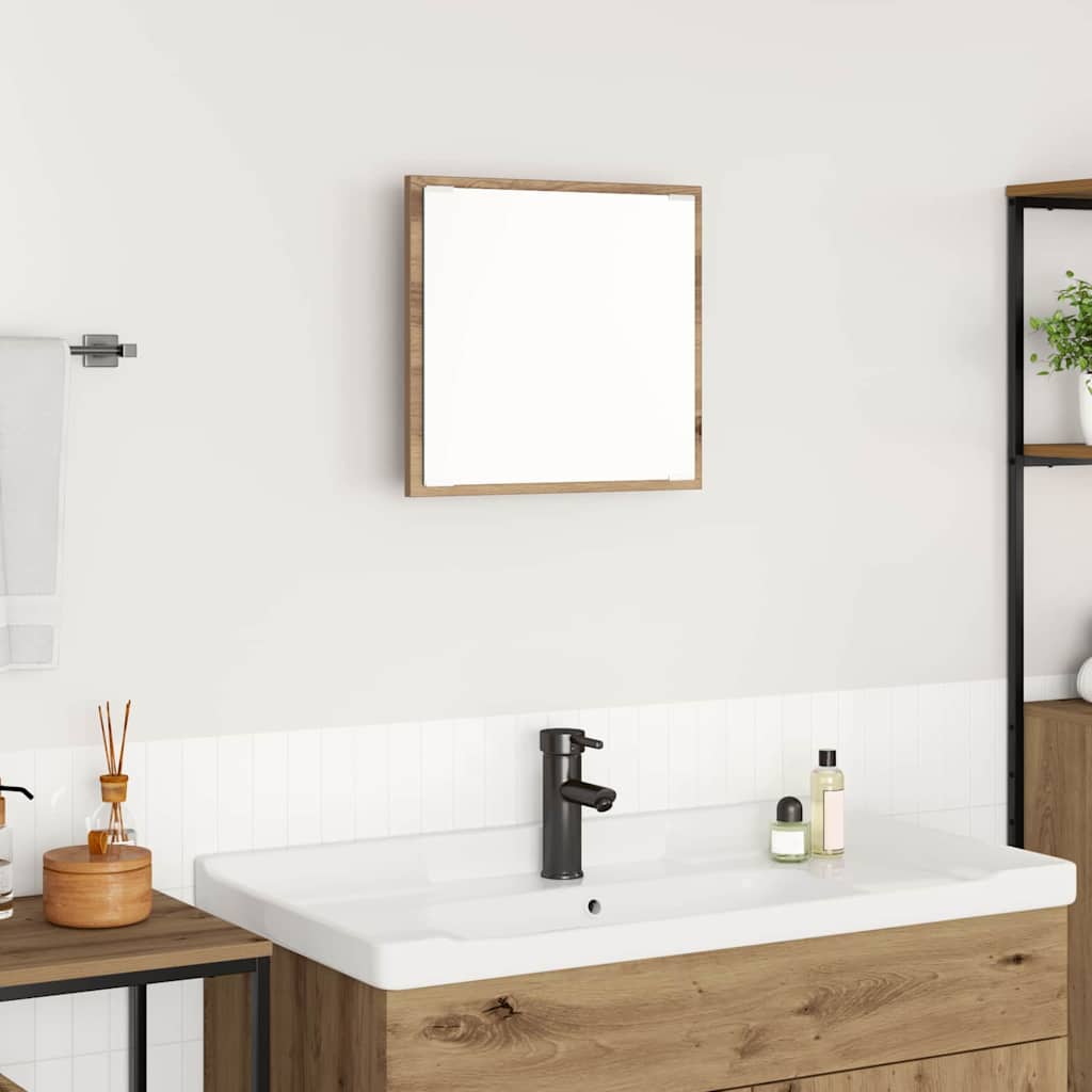 LED-Badezimmerspiegel Artisan-Eiche 40 x 37 x 8.5 cm