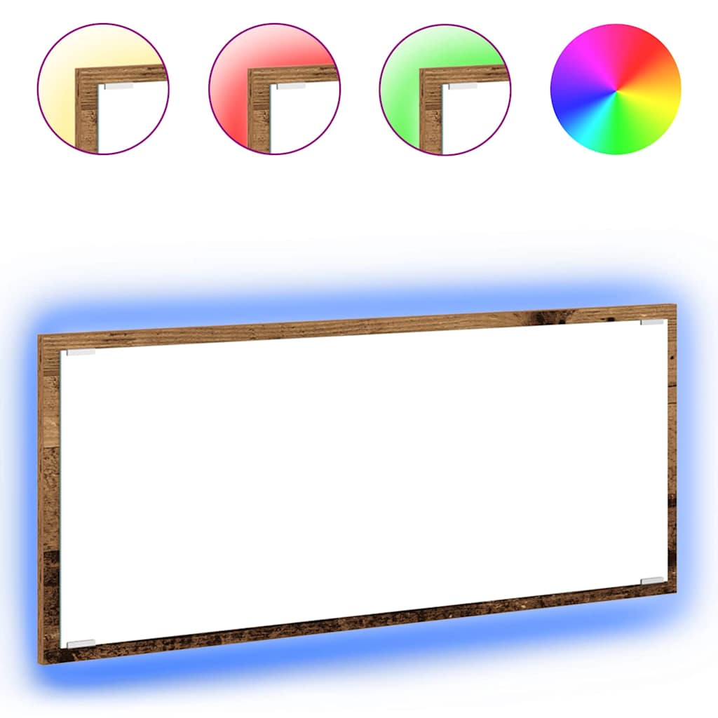 Spiegel Wandmontiert Altholz 90 x 8,5 x 37 cm Holzwerkstoff