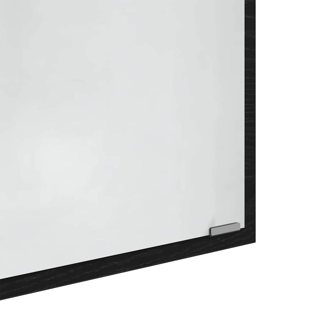 Spiegel Schwarz Eichen-Optik 90 x 8,5 x 37 cm Holzwerkstoff