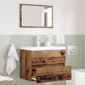 Badezimmermöbel-Set 2 pcs Altholz Sperrholz und Metall