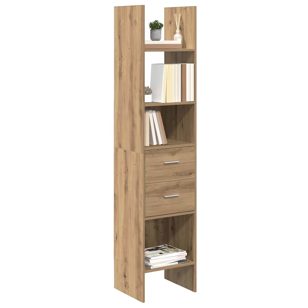 Bücherregal Artisan-Eiche 40 x 35 x 180 cm Holzwerkstoff