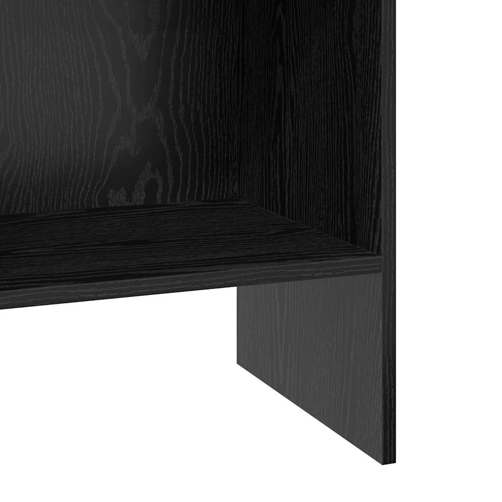 Bücherregal Schwarz Eichen-Optik 40 x 35 x 180 cm Holzwerkstoff