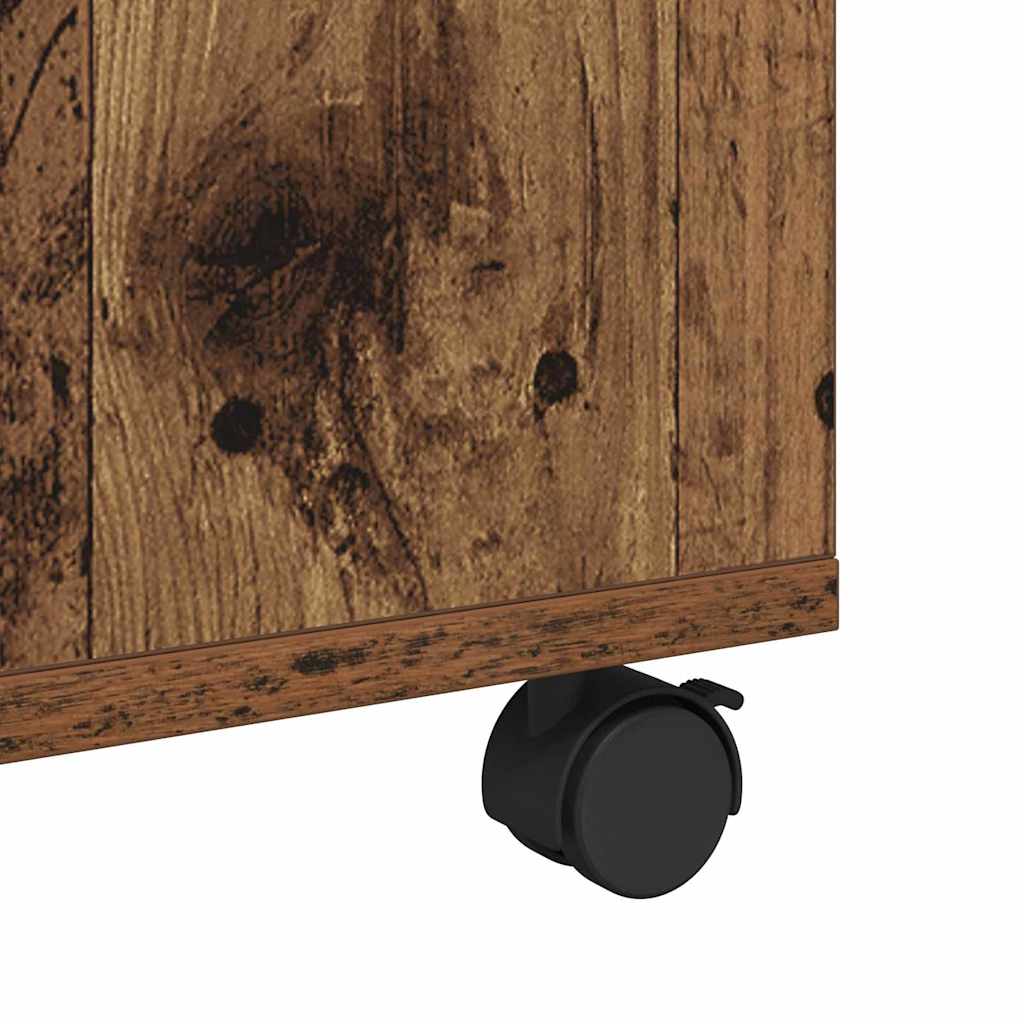 Couchtisch mit Schubladen Altholz 75 x 75 x 38 cm Holzwerkstoff