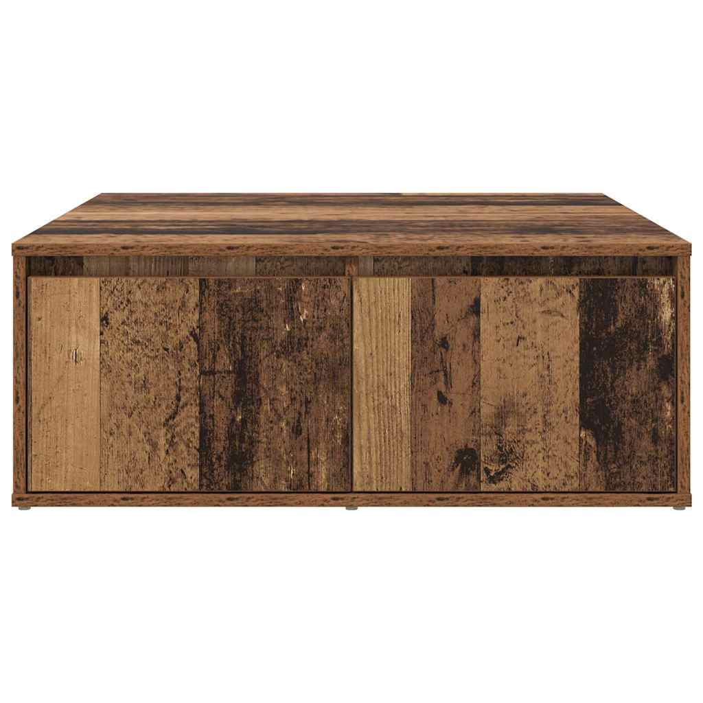 Couchtisch mit Schubladen Altholz 80 x 80 x 31 cm Holzwerkstoff
