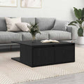 Couchtisch Schwarz Eichen-Optik 80 x 80 x 31 cm Holzwerkstoff