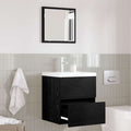 Badezimmerschrank Schwarz Eichen-Optik 41 x 38,5 x 45 cm