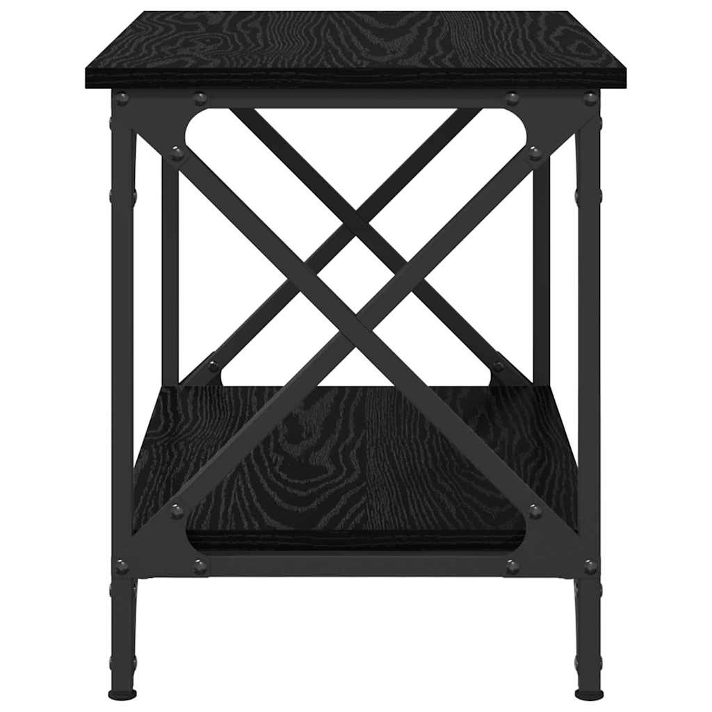 Beistelltisch Schwarz Eichen-Optik 55 x 38 x 45 cm