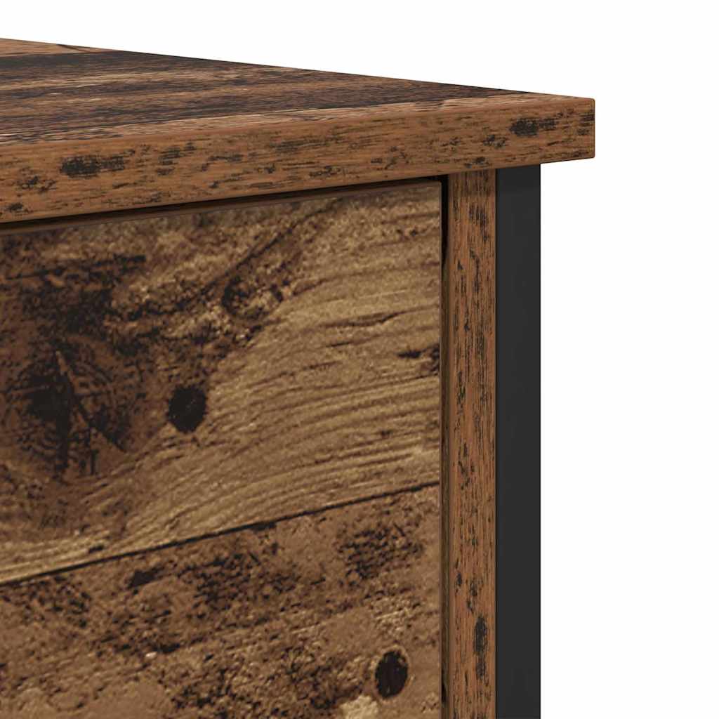 Nachttisch mit Schubladen Altholz 40 x 42 x 60 cm Holzwerkstoff