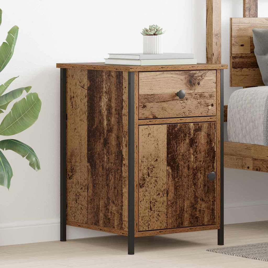 Nachttisch mit Schubladen Altholz 40 x 42 x 60 cm Holzwerkstoff