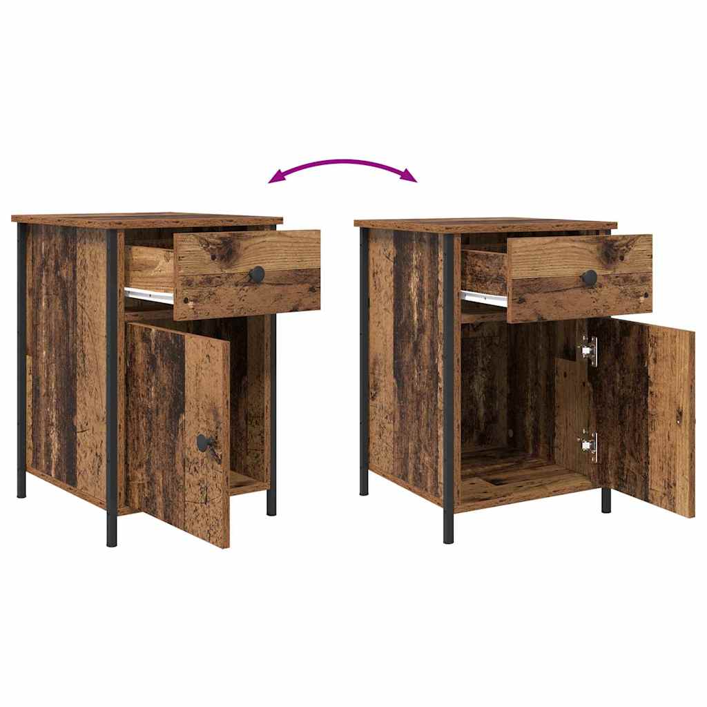 Nachttisch mit Schubladen Altholz 40 x 42 x 60 cm Holzwerkstoff