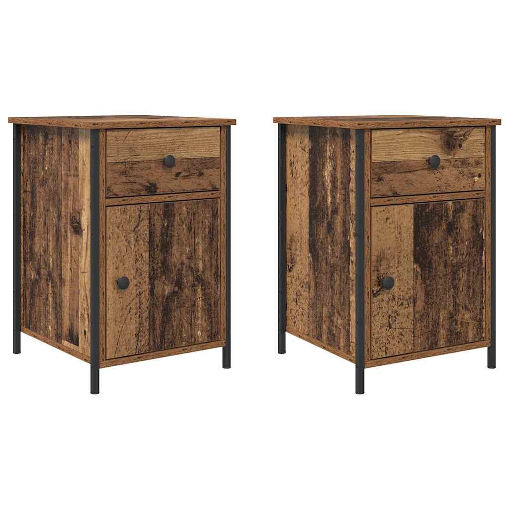 Nachttisch 2 pcs Altholz 40 x 42 x 60 cm Holzwerkstoff