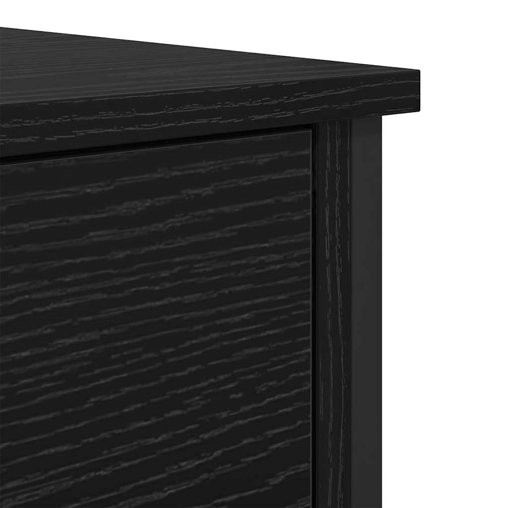 Nachttisch 2 pcs Schwarz Eichen-Optik 40 x 42 x 60 cm