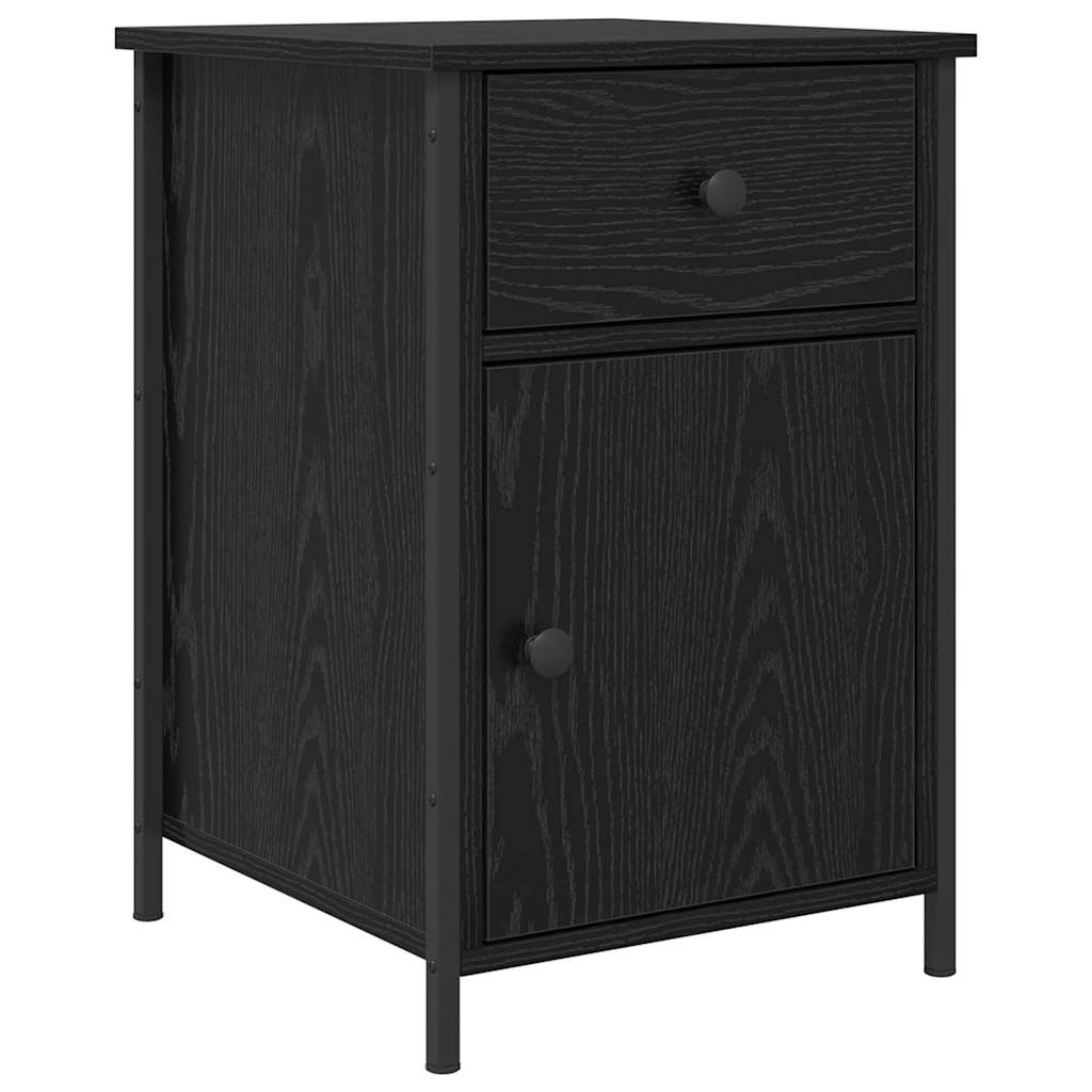 Nachttisch 2 pcs Schwarz Eichen-Optik 40 x 42 x 60 cm