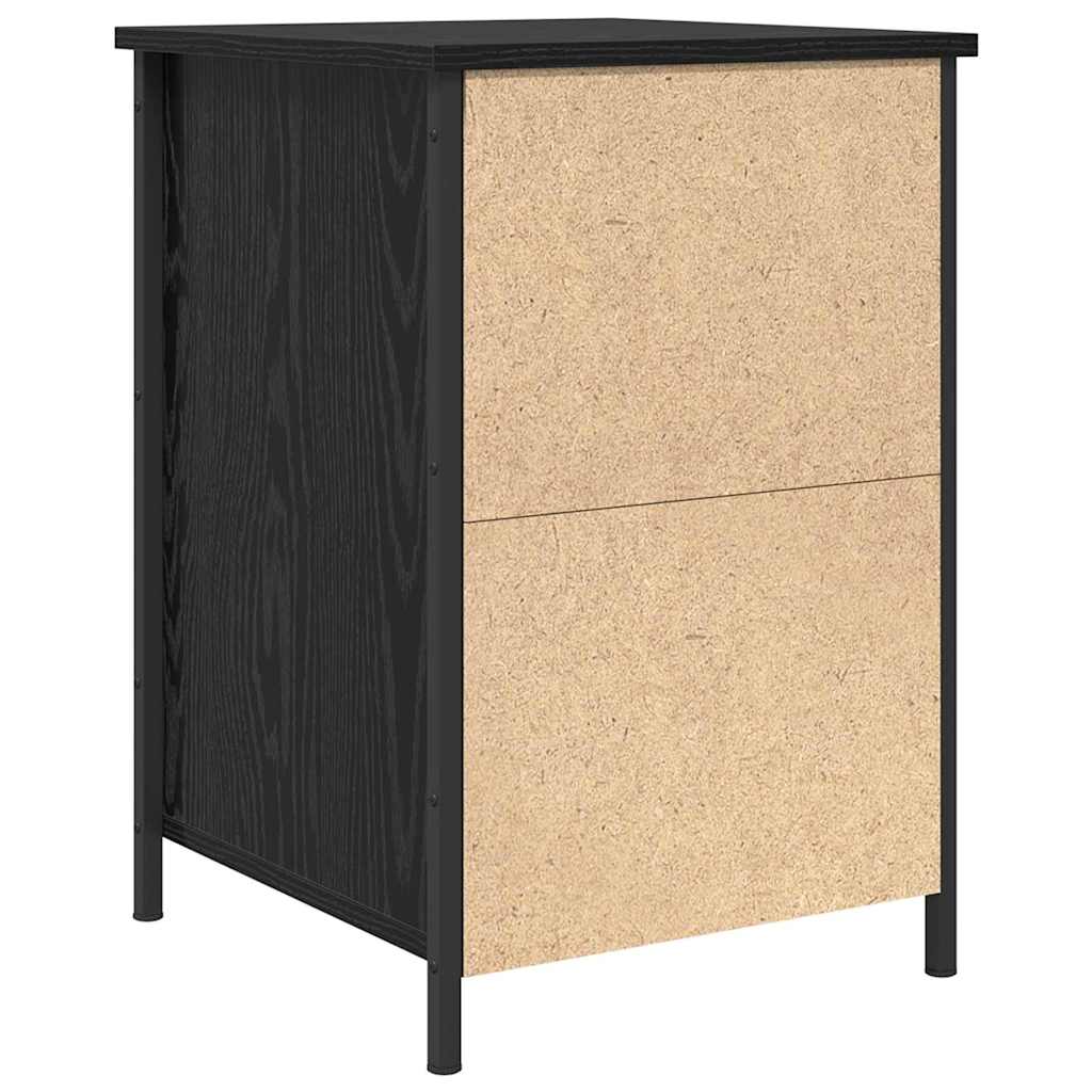 Nachttisch 2 pcs Schwarz Eichen-Optik 40 x 42 x 60 cm