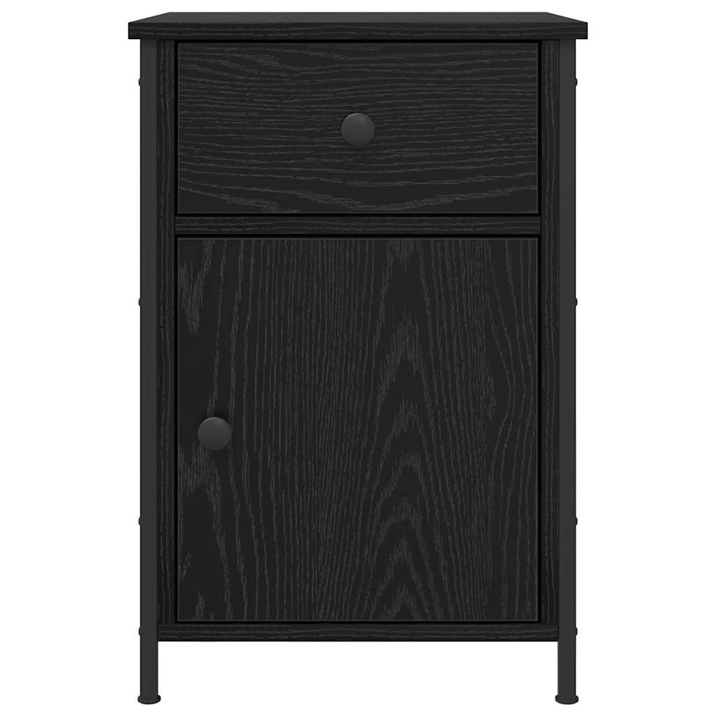 Nachttisch 2 pcs Schwarz Eichen-Optik 40 x 42 x 60 cm