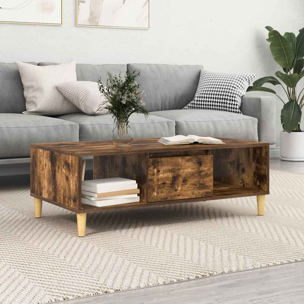 Couchtisch Geräucherte Eiche 102 x 55 x 35 cm Holzwerkstoff
