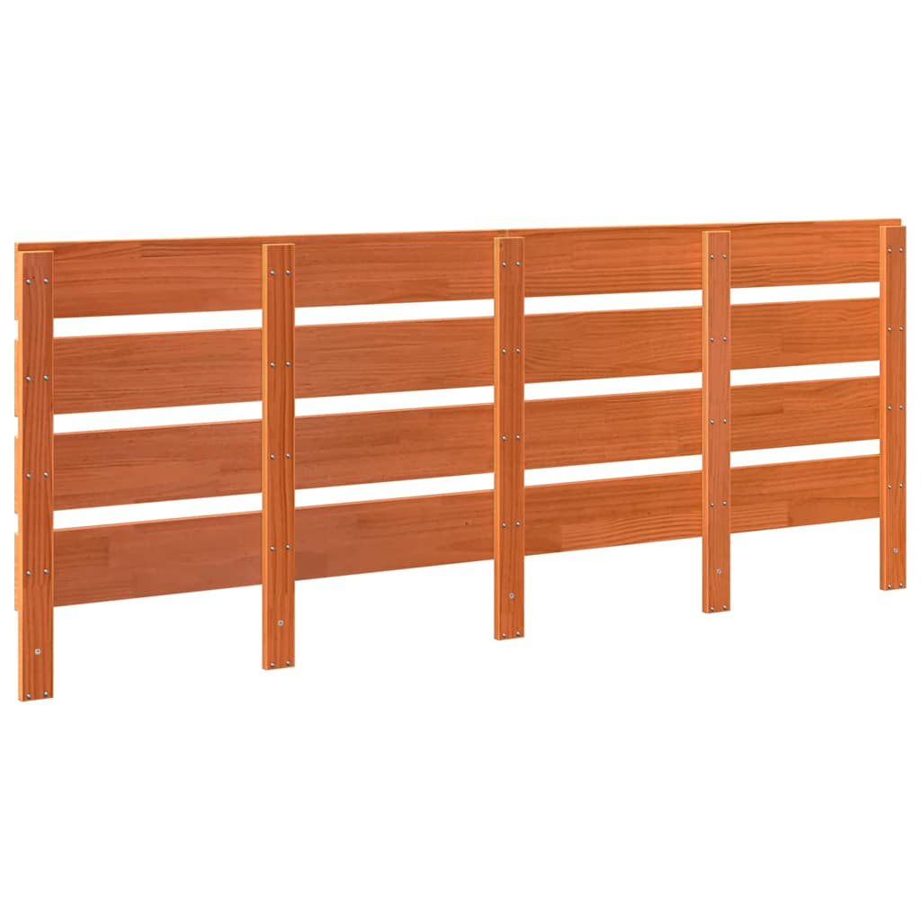 Kopfteil Wachsbraun 200,5 x 3 x 80 cm Massives Kiefernholz