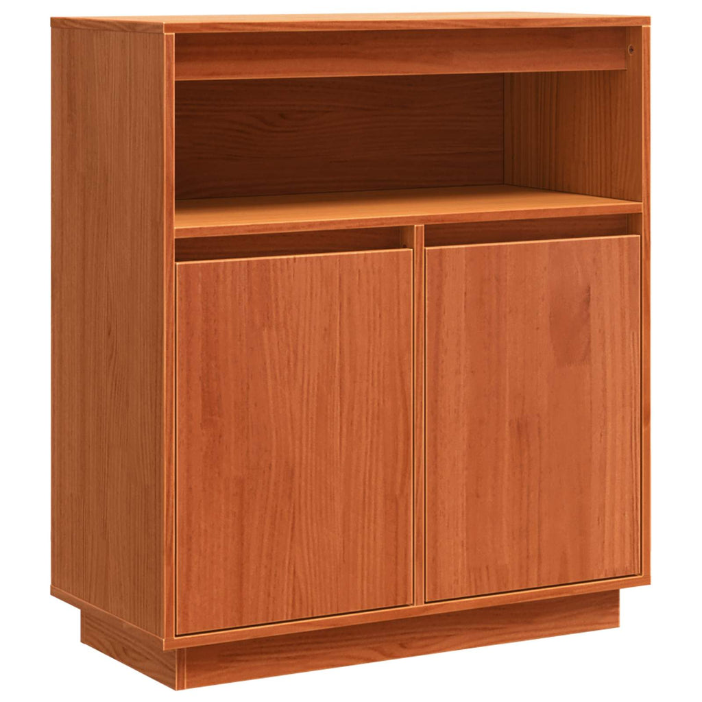 Sideboard Wachsbraun 70 x 34 x 80 cm Massives Kiefernholz