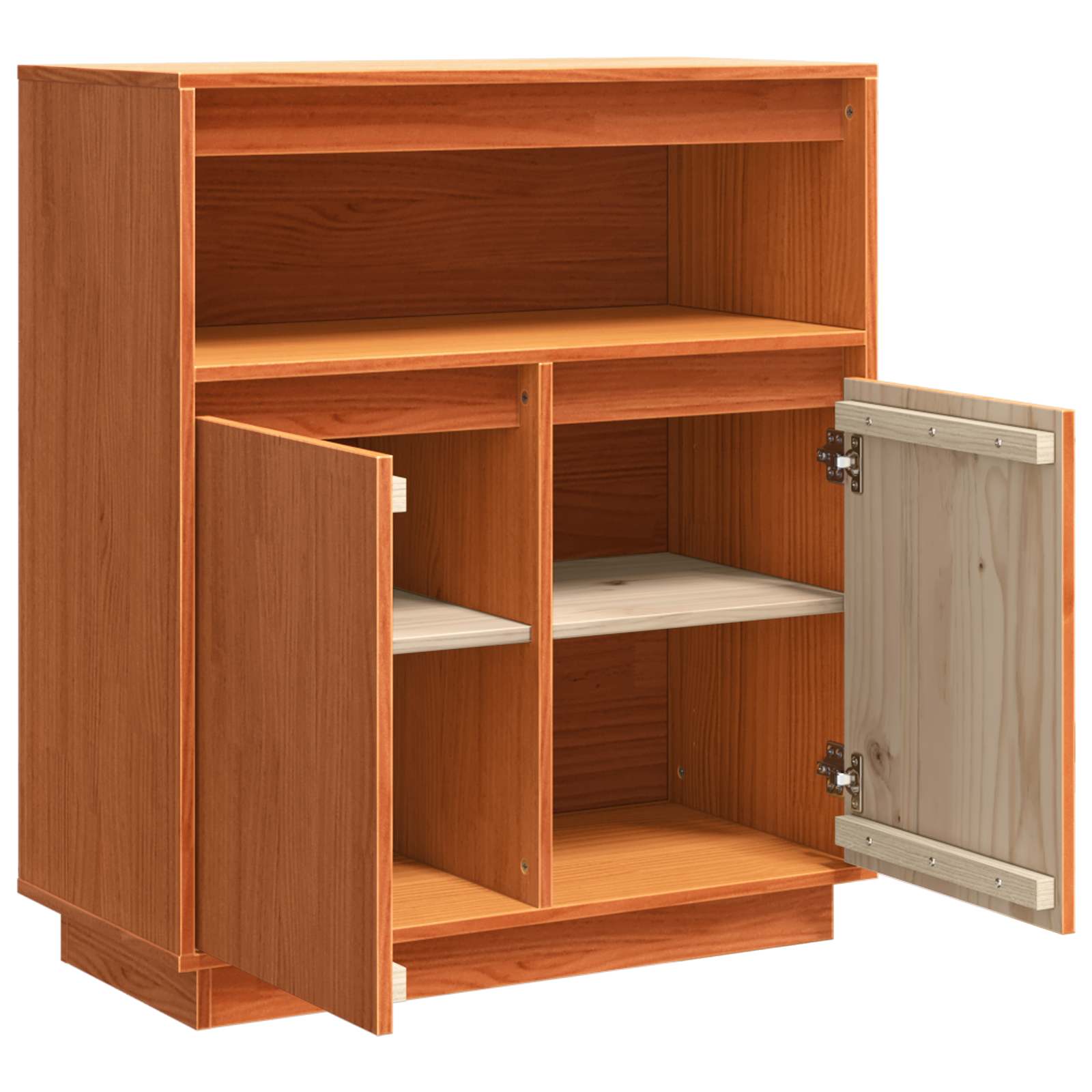 Sideboard Wachsbraun 70 x 34 x 80 cm Massives Kiefernholz