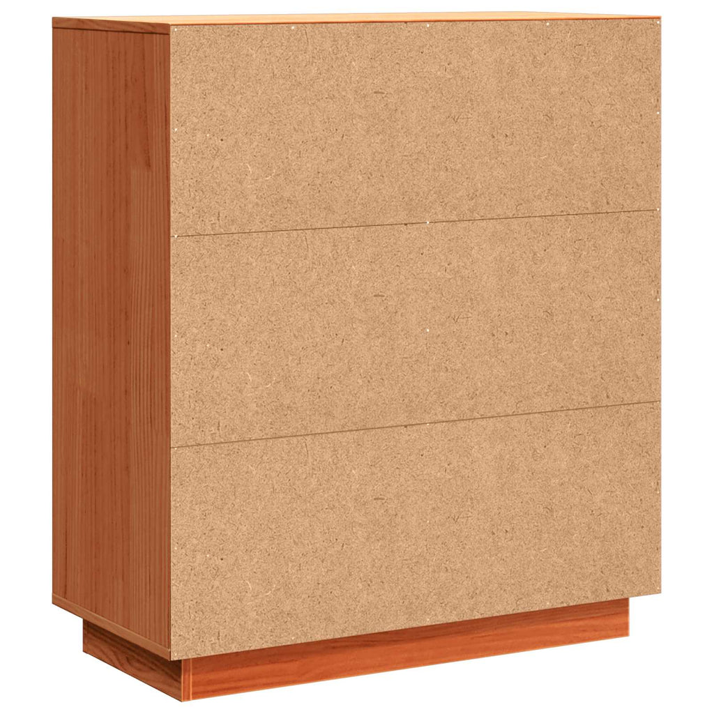 Sideboard Wachsbraun 70 x 34 x 80 cm Massives Kiefernholz