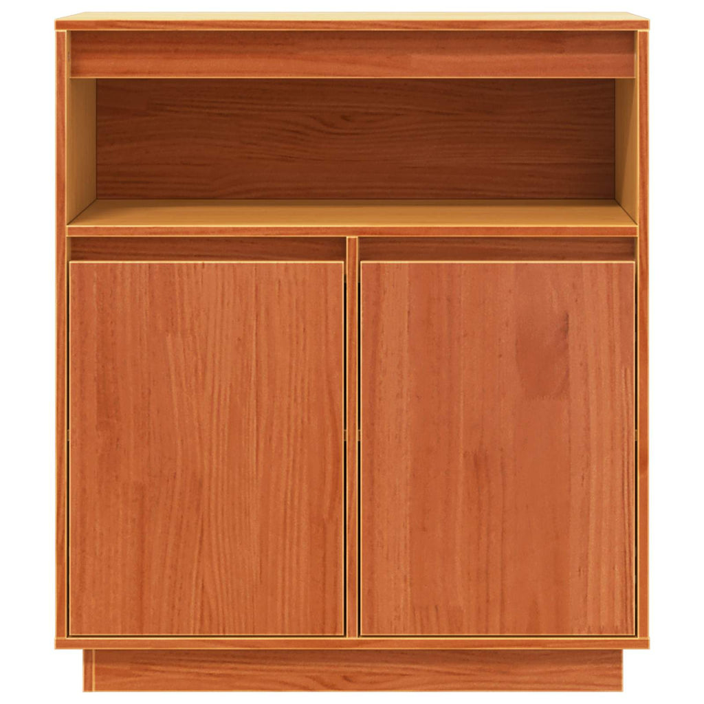 Sideboard Wachsbraun 70 x 34 x 80 cm Massives Kiefernholz