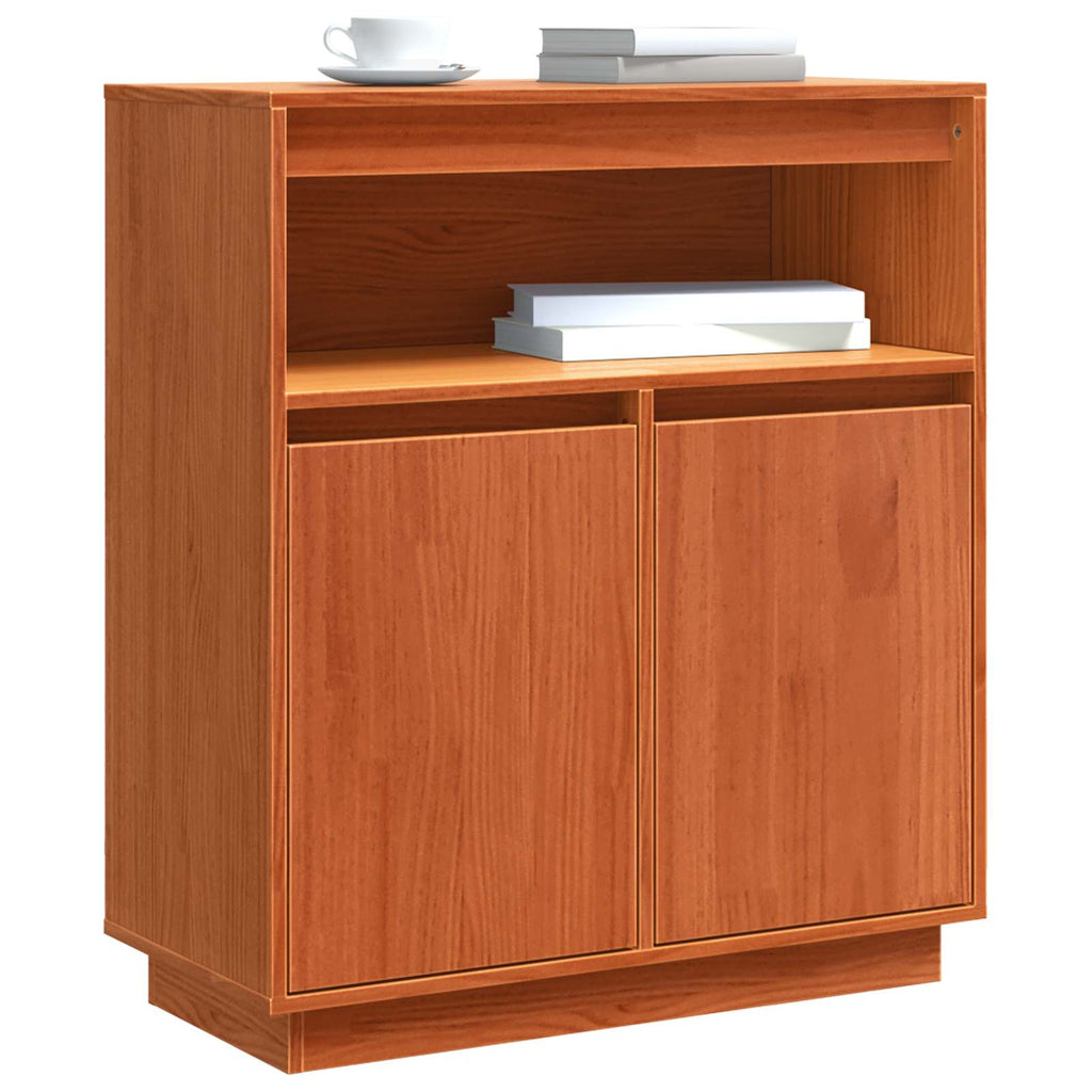 Sideboard Wachsbraun 70 x 34 x 80 cm Massives Kiefernholz