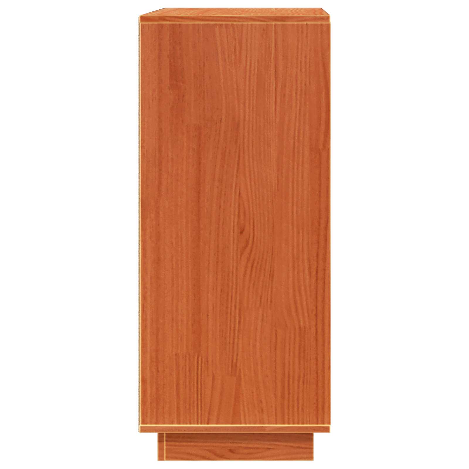 Sideboard Wachsbraun 70 x 34 x 80 cm Massives Kiefernholz