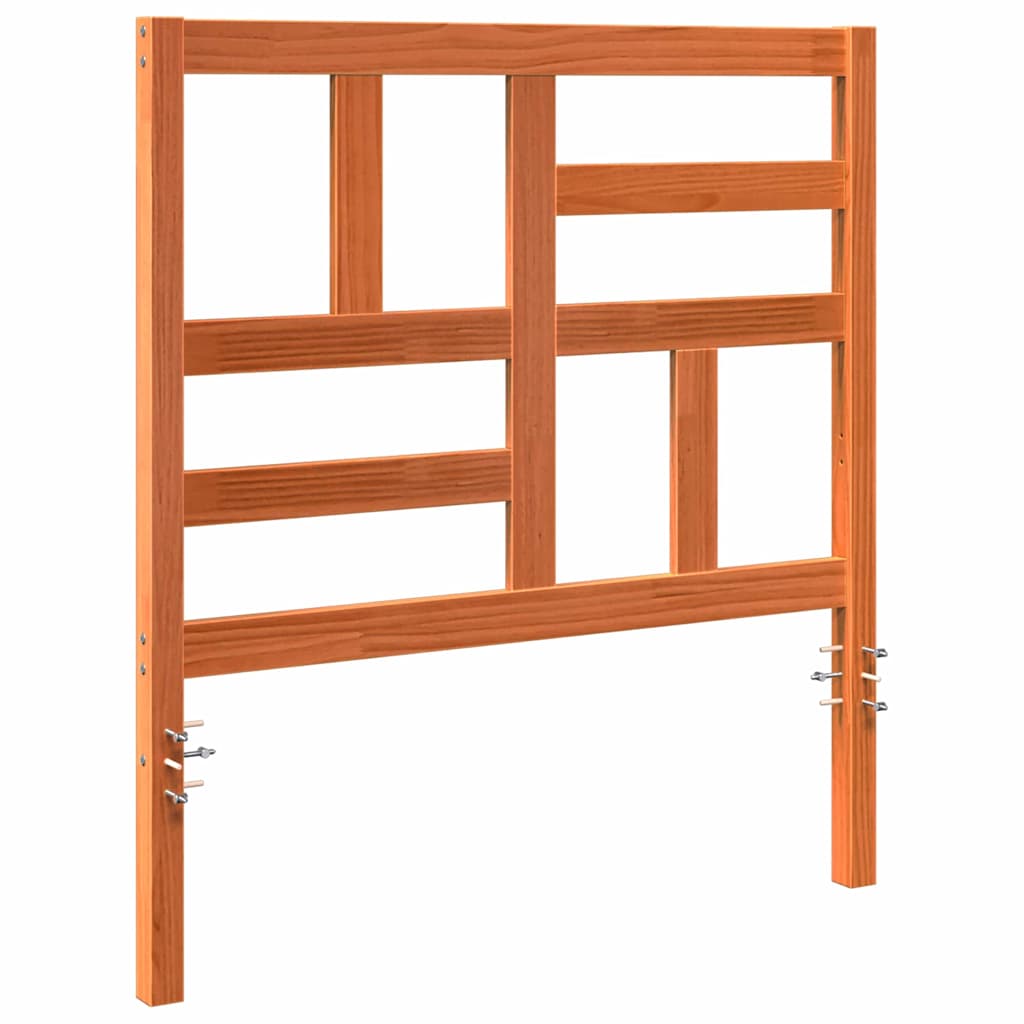 Bettkopfteil Wachsbraun 105,5 x 4 x 104 cm Massives Kiefernholz