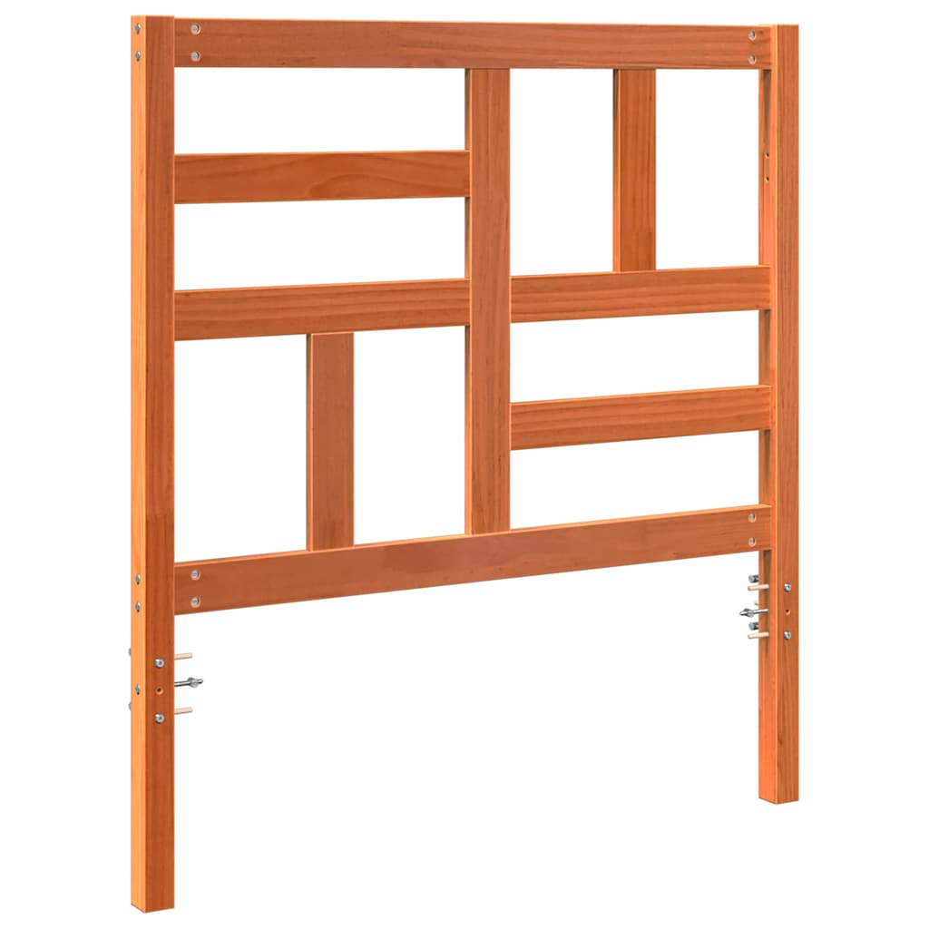 Bettkopfteil Wachsbraun 105,5 x 4 x 104 cm Massives Kiefernholz