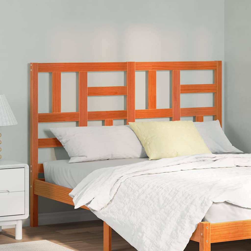 Bettkopfteil Wachsbraun 145,5 x 4 x 104 cm Massives Kiefernholz