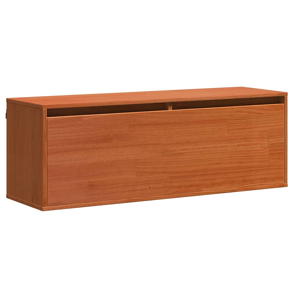 Wandschrank Wachsbraun 100 x 30 x 35 cm Massives Kiefernholz