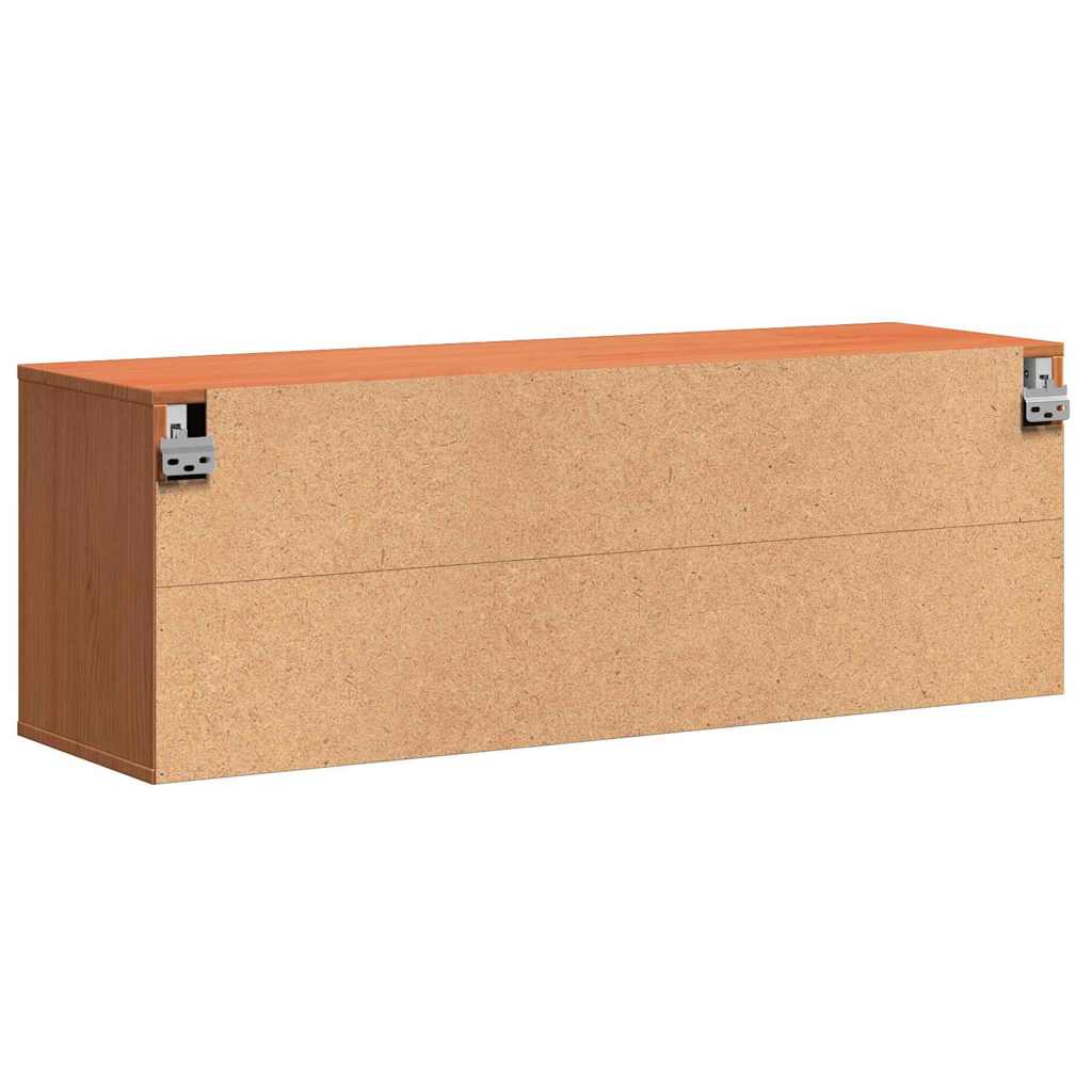 Wandschrank Wachsbraun 100 x 30 x 35 cm Massives Kiefernholz