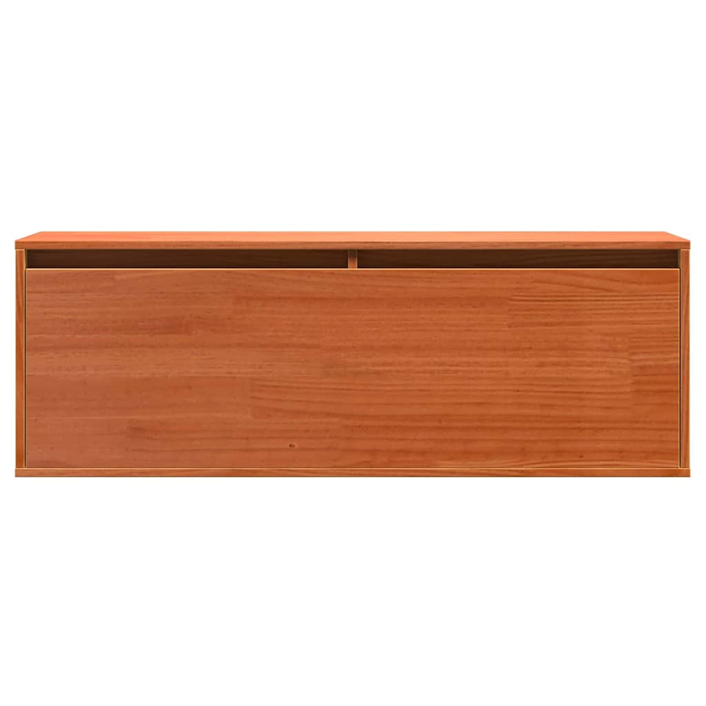 Wandschrank Wachsbraun 100 x 30 x 35 cm Massives Kiefernholz