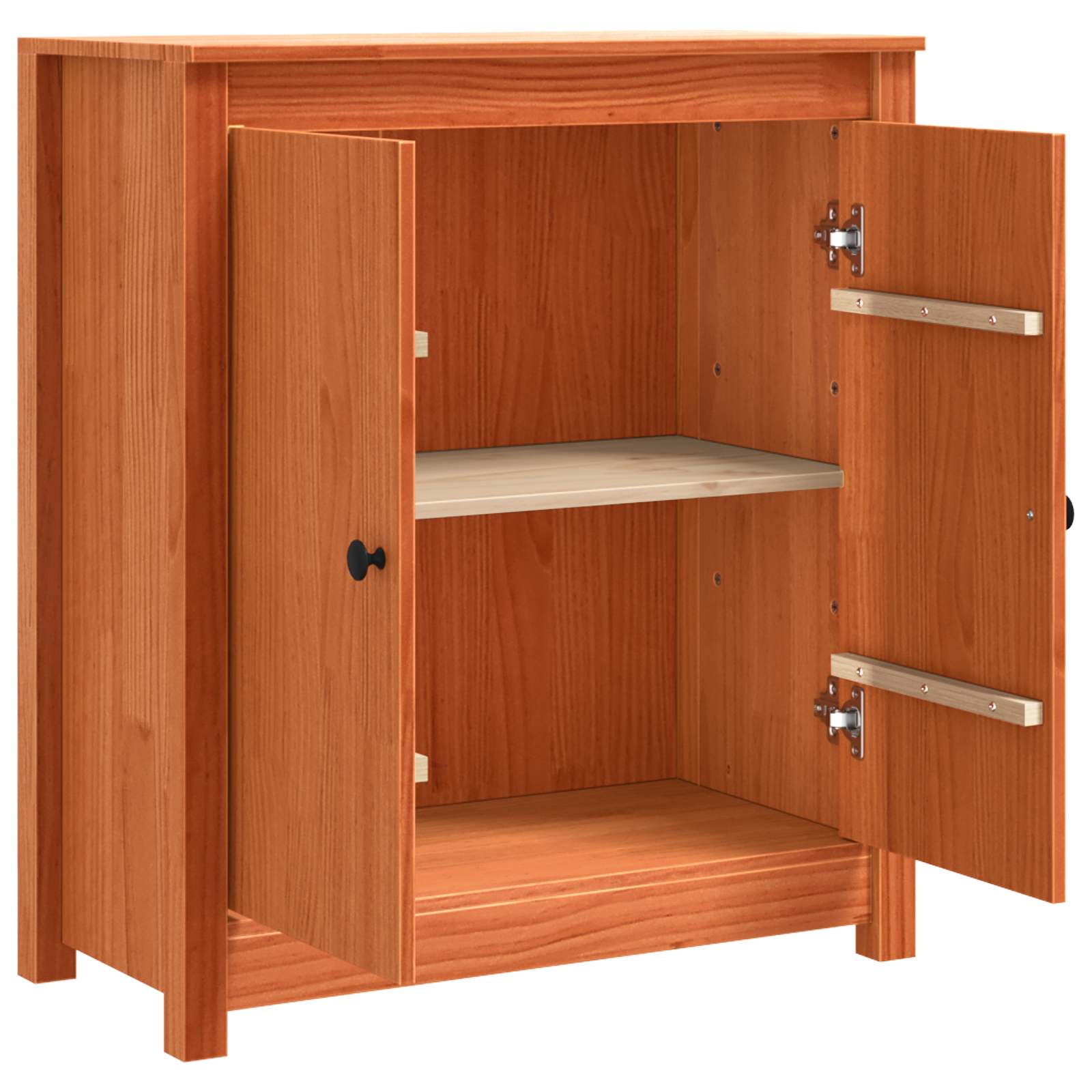 Sideboard Wachsbraun 70 x 35 x 80 cm Massives Kiefernholz