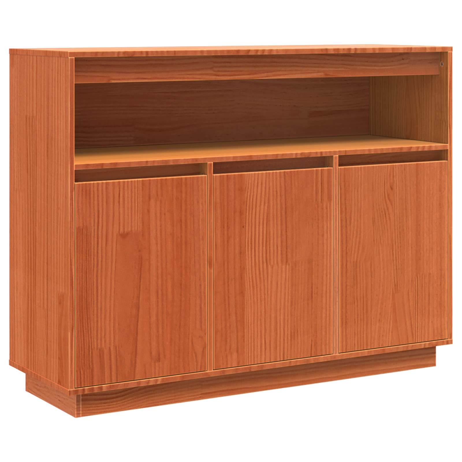 Sideboard Wachsbraun 104,5 x 34 x 80 cm Massives Kiefernholz